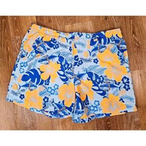Columbia PFG Men's Fishing Shorts / Swim Trunks-Blue Tropical Design Size XL